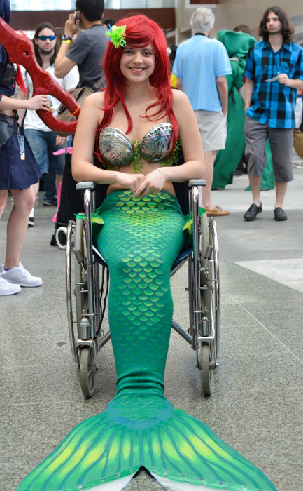 Ariel, la sirène en fauteuil roulant